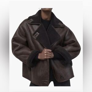 Faux Sherpa brown coat